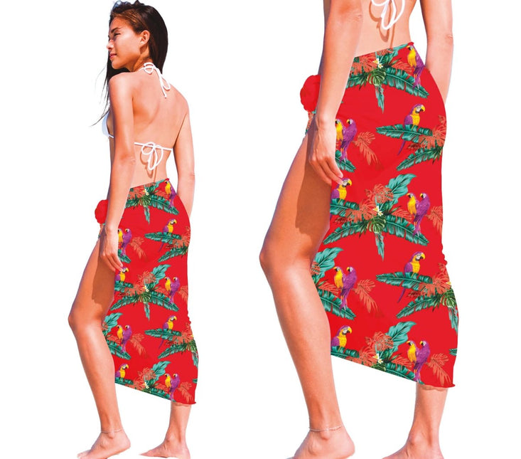 Hawaii Sarong Rood - Partywinkel - 8434077182734