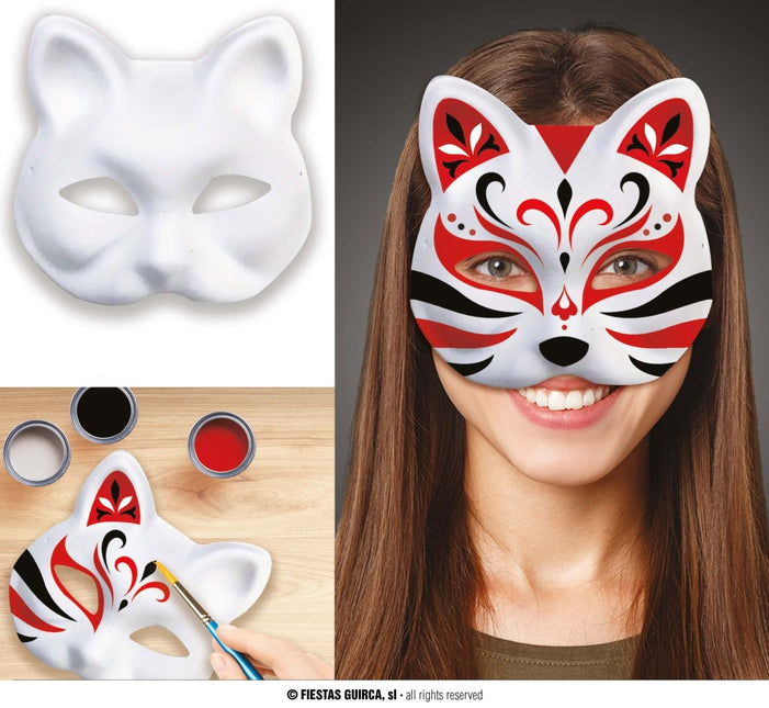 Kat Masker Beschilderbaar - Partywinkel - 8434077120750