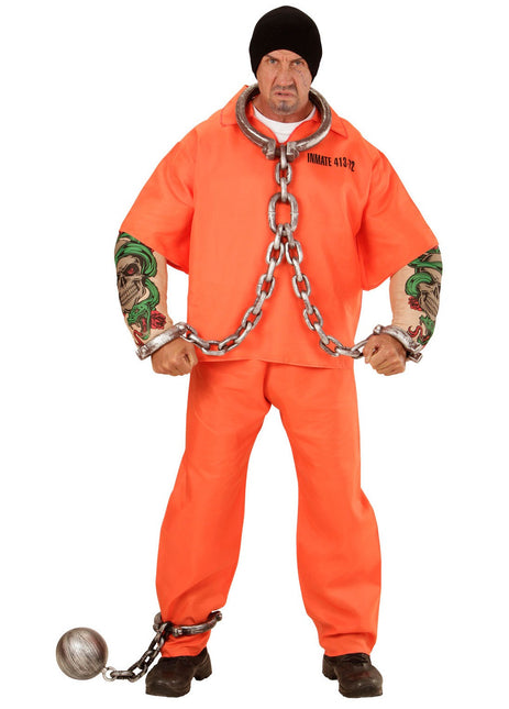 Prisonnier avec tatouage Muscles Bras Costume