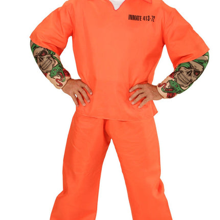 Prisonnier avec tatouage Muscles Bras Costume