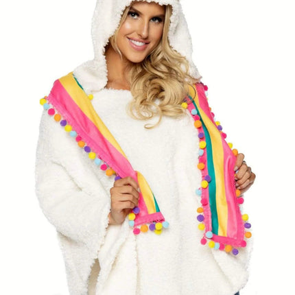 Lama Poncho Dames Leg Avenue - Partywinkel - 714718551111