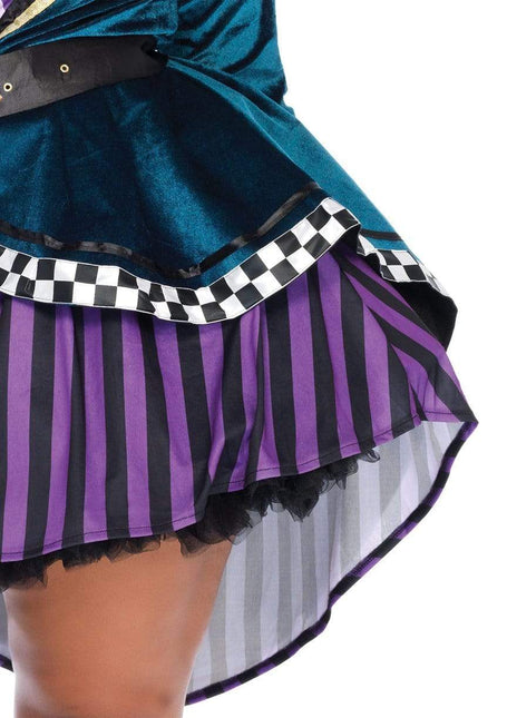 Mad Hatter Costume Purple Green Ladies Leg Avenue