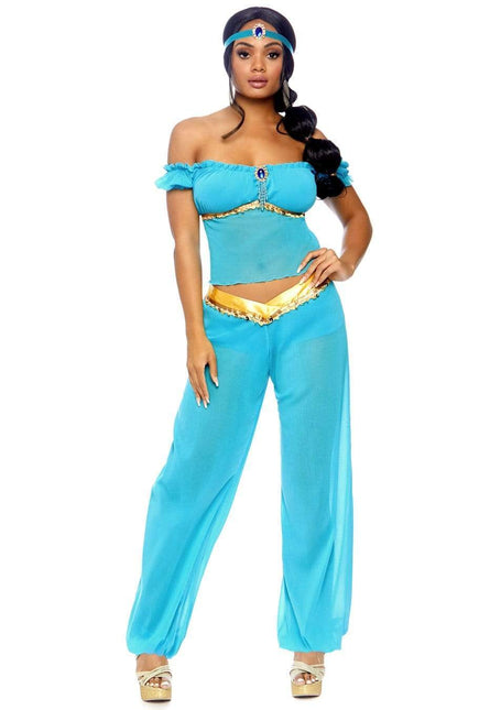 Princesse Jasmine Costume Bleu Ladies Leg Avenue