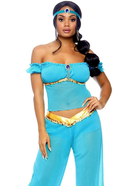 Princesse Jasmine Costume Bleu Ladies Leg Avenue