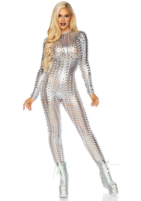 Silver Catsuit Ladies Leg Avenue