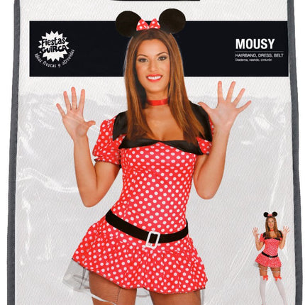 Minnie Mouse Kostuum Wit Rood Dames - Partywinkel - 8434077805091