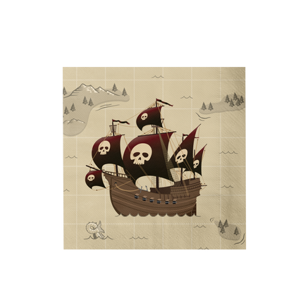 Serviettes Pirate 16pcs