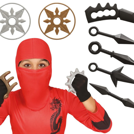 Ninja Accessoireset 10 delig - Partywinkel - 8434077166482