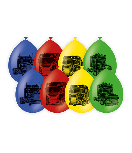 Ballons colorés Trucks 30cm