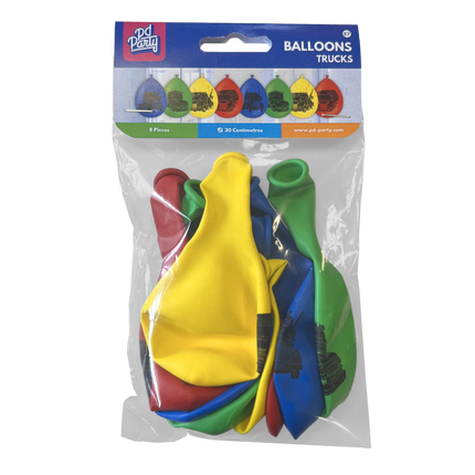 Ballons colorés Trucks 30cm