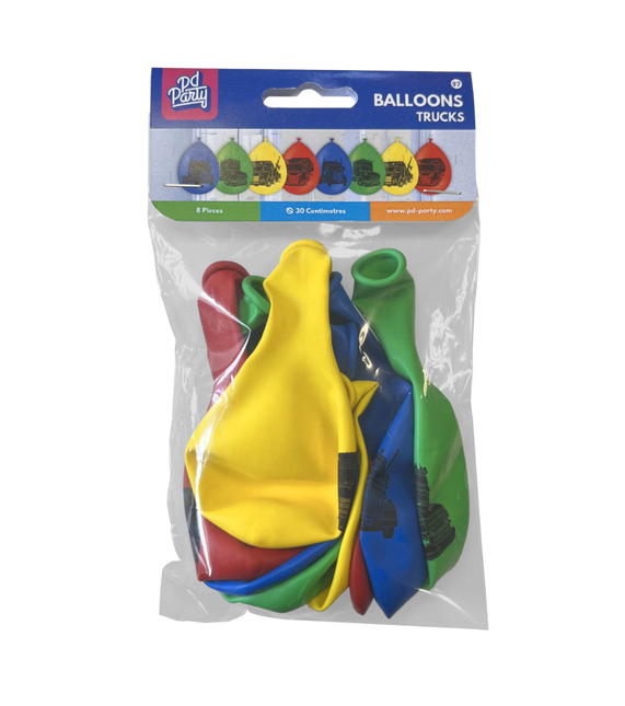 Ballons colorés Trucks 30cm