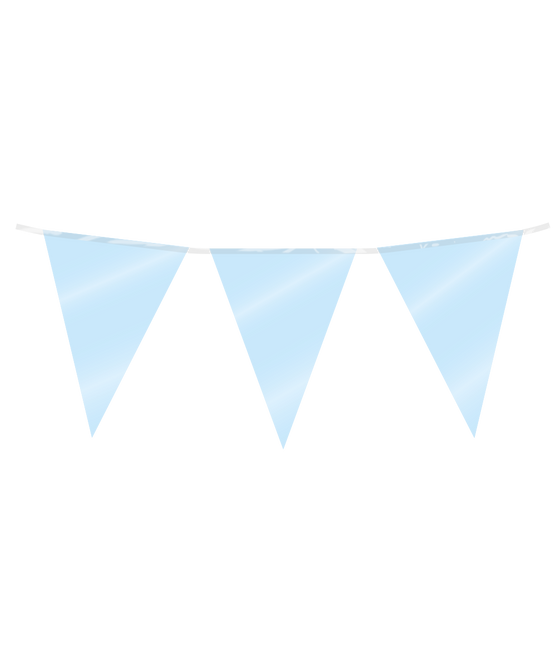 Party Flag Foil Baby Blue