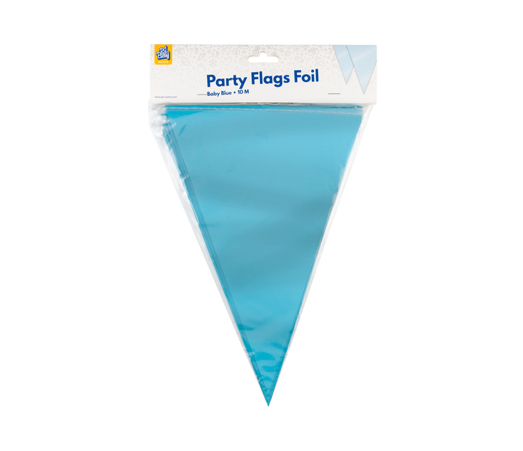 Party Flag Foil Baby Blue