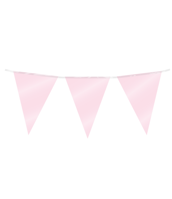 Party Flag Foil Baby Pink