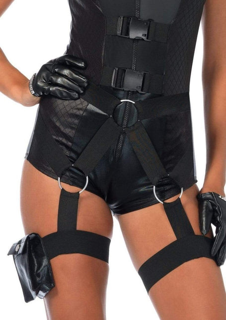 Politie Pak Zwart Dames Bodysuit Leg Avenue - Partywinkel - 714718518916