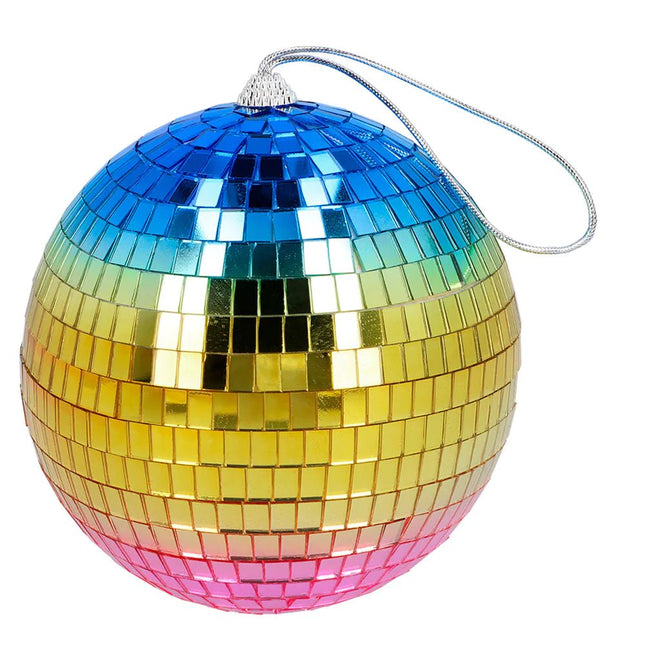 Regenboog Discobal 15cm - Partywinkel - 8712026007711