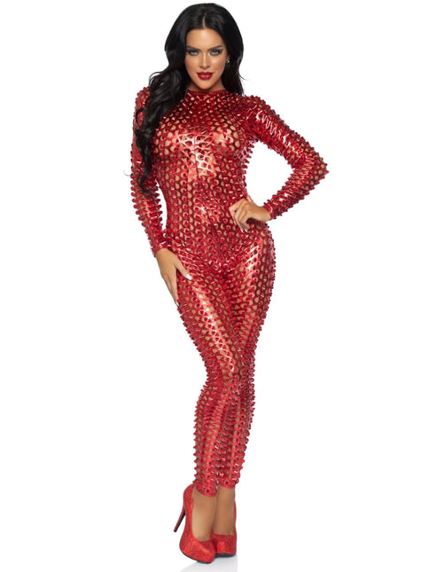 Rode Catsuit Dames Leg Avenue - Partywinkel - 714718558318