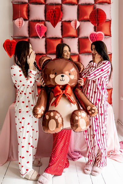 Standing foil balloon Teddy Bear, 59x88cm, mix - Partywinkel - 5904555075368