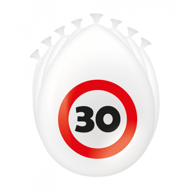 30 Year Balloons Traffic Sign 30cm