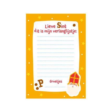 Liste de souhaits de Sinterklaas 16cm 6pcs