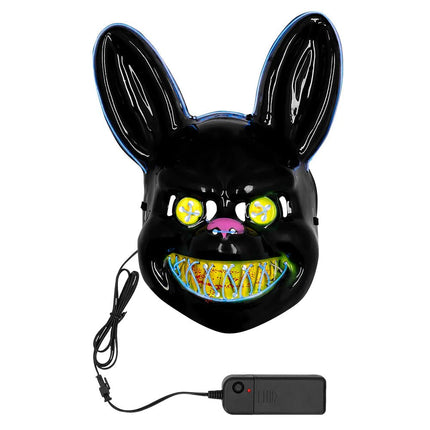 Zwarte Masker Led Rabbit - Partywinkel - 8712026722874